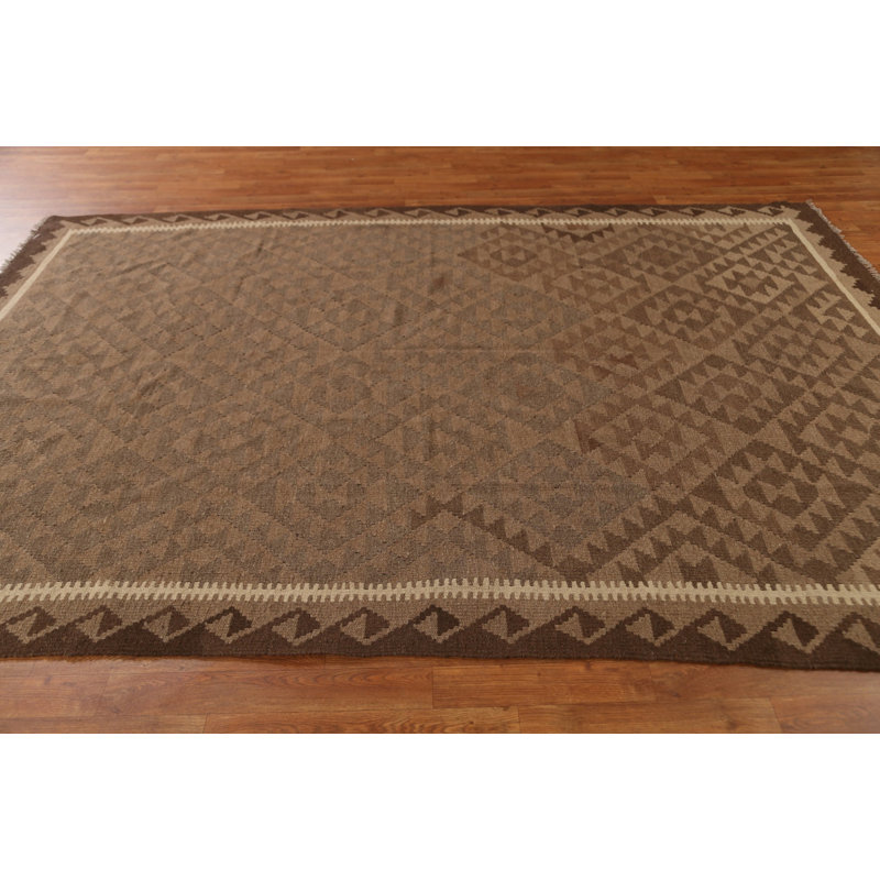 Tapis tribal brun Kilim 7 x 10
