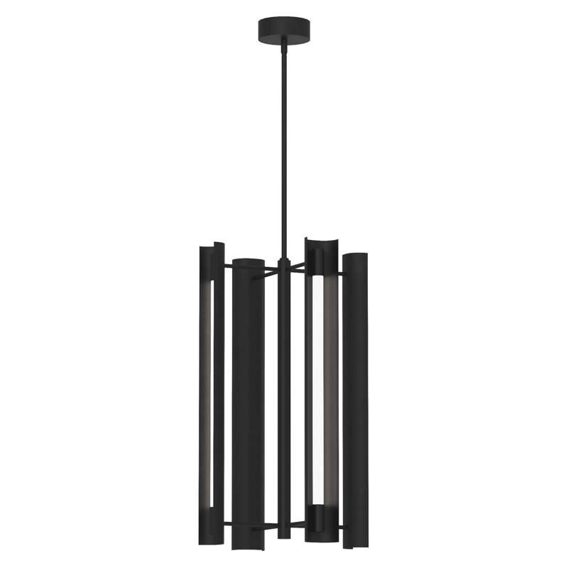 Carson LED Pendant, Midnight Black, 28" H x 16.13" W x 16.13" D, 4