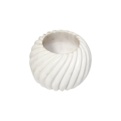 Votive blanche sculptée Mable