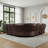 3 Piece Faux Leather Reclining Sectional with LED Lighting, Bluetooth Speaker & Charging Console-116986310