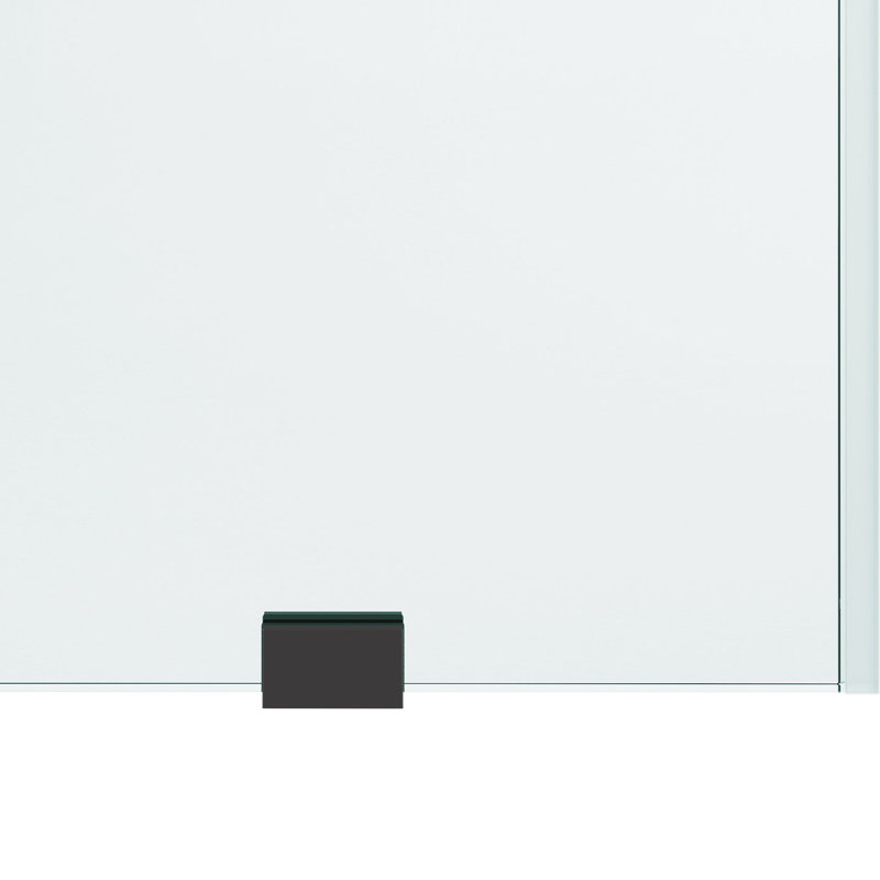 Porte de douche coulissante sans cadre avec verre transparent 3/8 po l 52-56 po x H 74 po Elan, Noir mat