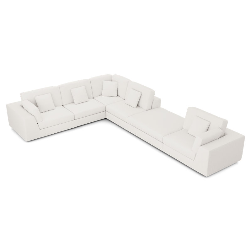 Ensemble de canapé modulaire Perry 03, Tissu craie