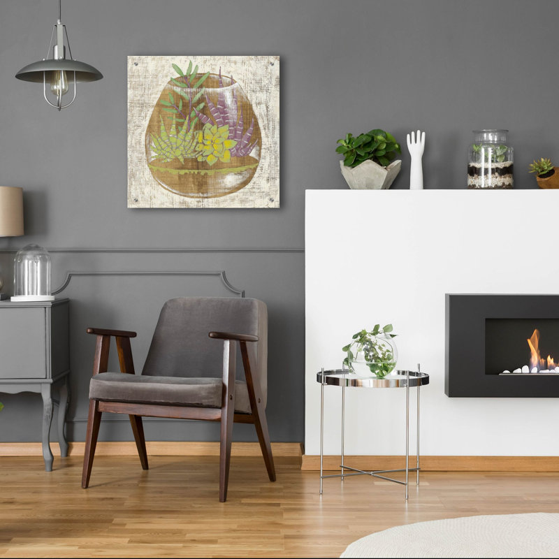 Art mural en verre épique «Glass Garden 2» par Chariklia Zarris, 24 po x 24 po, H 24 po x l 24 po