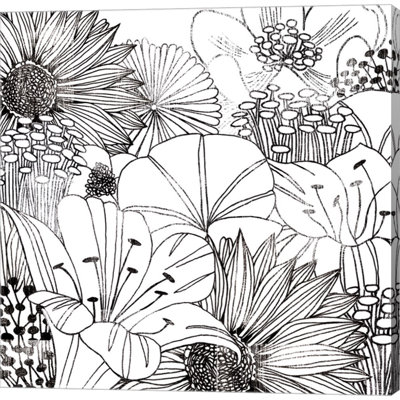 «Contemporary Garden I Black and White» par Michael Mullan - reproduction d'art sur toile tendue