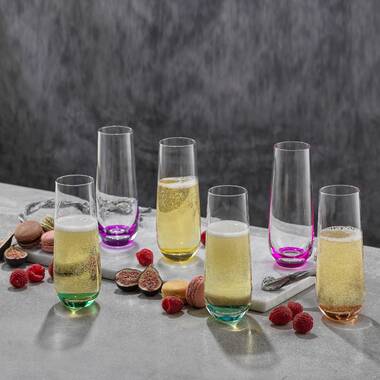 Delancy Champagne Flutes - Recycled Green Glass by Kalalou – BSEID