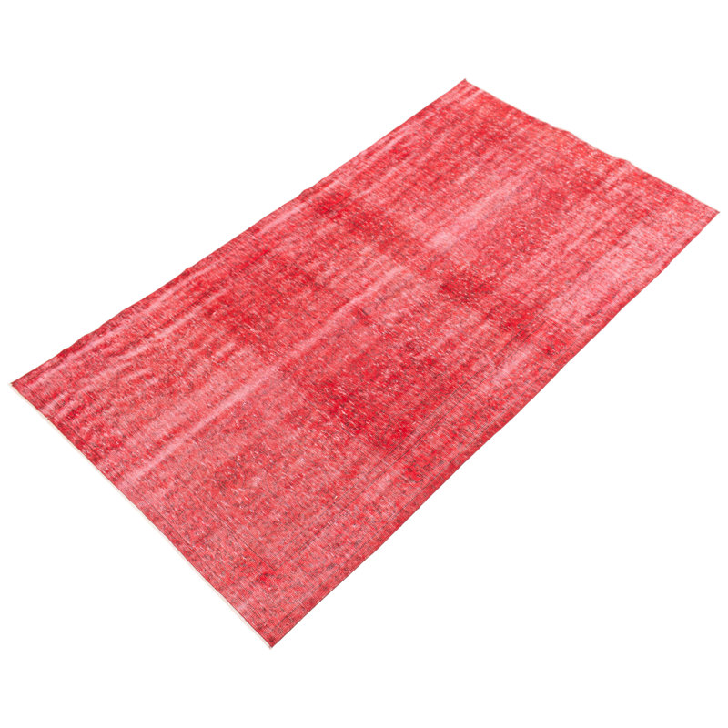 Tapis rouge foncé à transition de couleur 5 pi 10 po x 6 pi 10 po