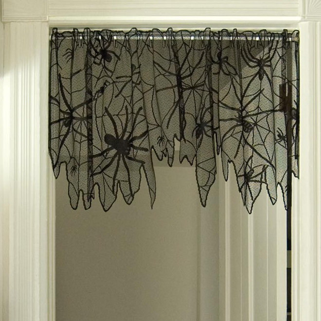 Creepy Crawly Floral Swag Window Valance