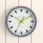 Sync Swiss Grey Station Clock with Hands 30cm-21592090