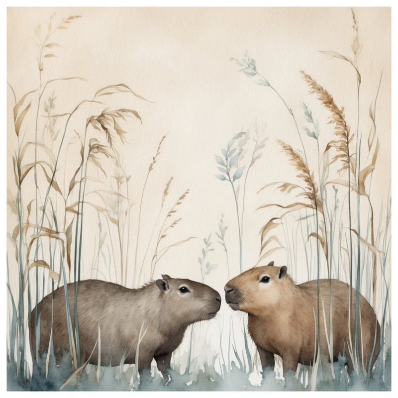 Coussins Capybara, 26 x 26 pouces