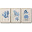 Blue Marine Algae IV - Ensemble de 3 reproductions encadrées sur toile-91886843-91886848