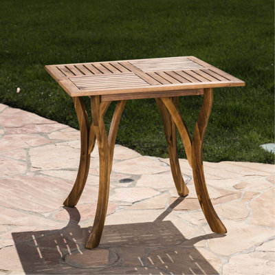 Table carrée en bois 31,5 po pour la détente en plein air