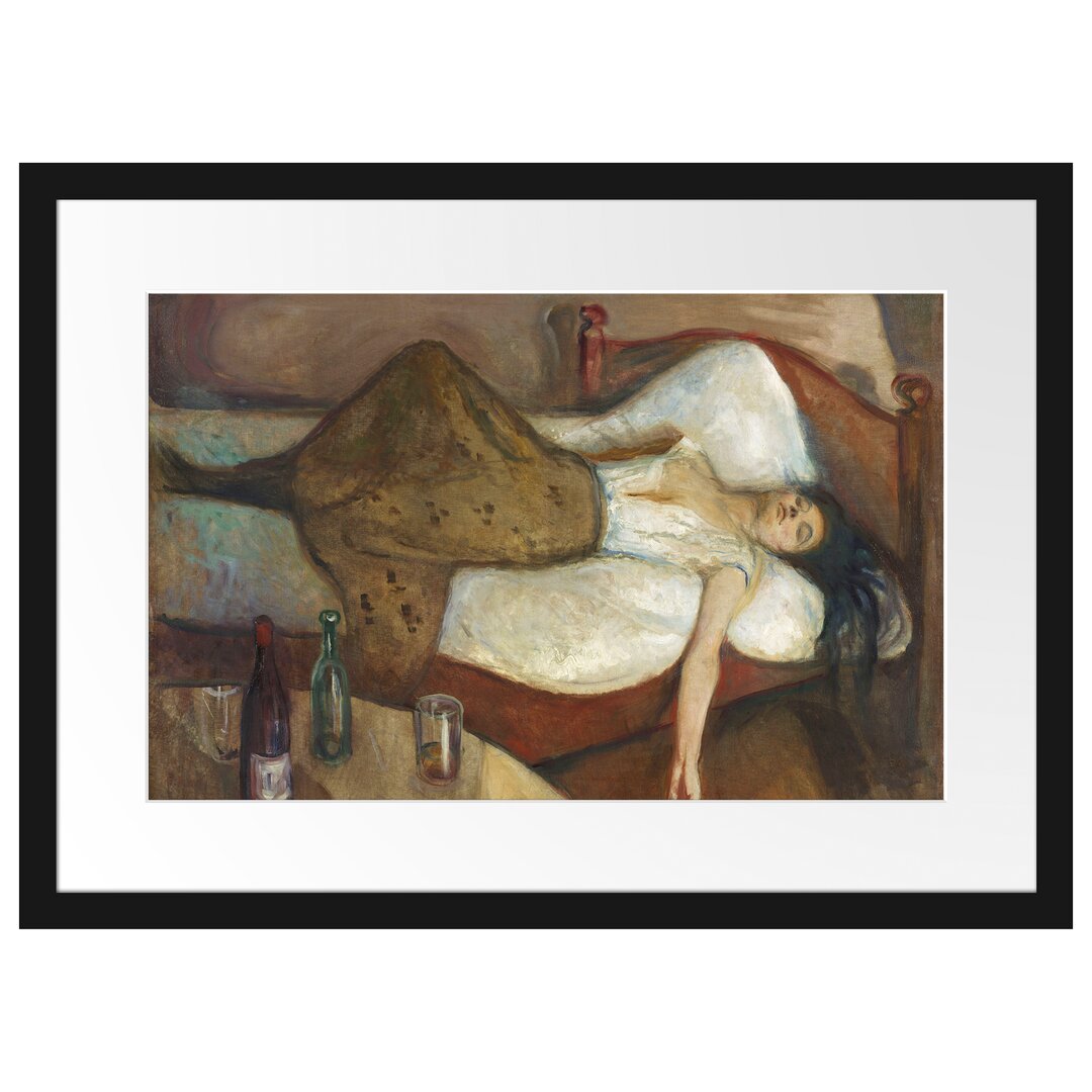 Gerahmtes Leinwandbild Der Tag Danach von Edvard Munch