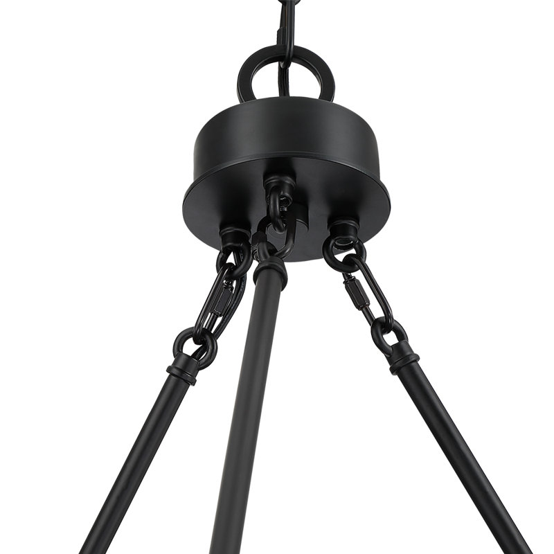 Margee 12 - Light Dimmable Wagon Wheel Chandelier