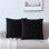 Housse de coussin plissée carrée en velours de polyester