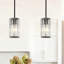 Luminaire suspendu moderne en cristal 1 lumière à hauteur réglable-1171324551