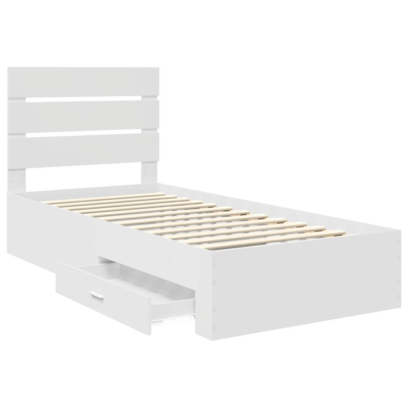 Bed Frame, Small Single (2'6), White