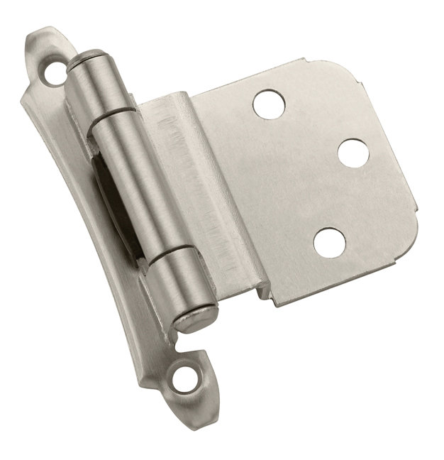 Charnière à tête surmontée, Nickel satiné