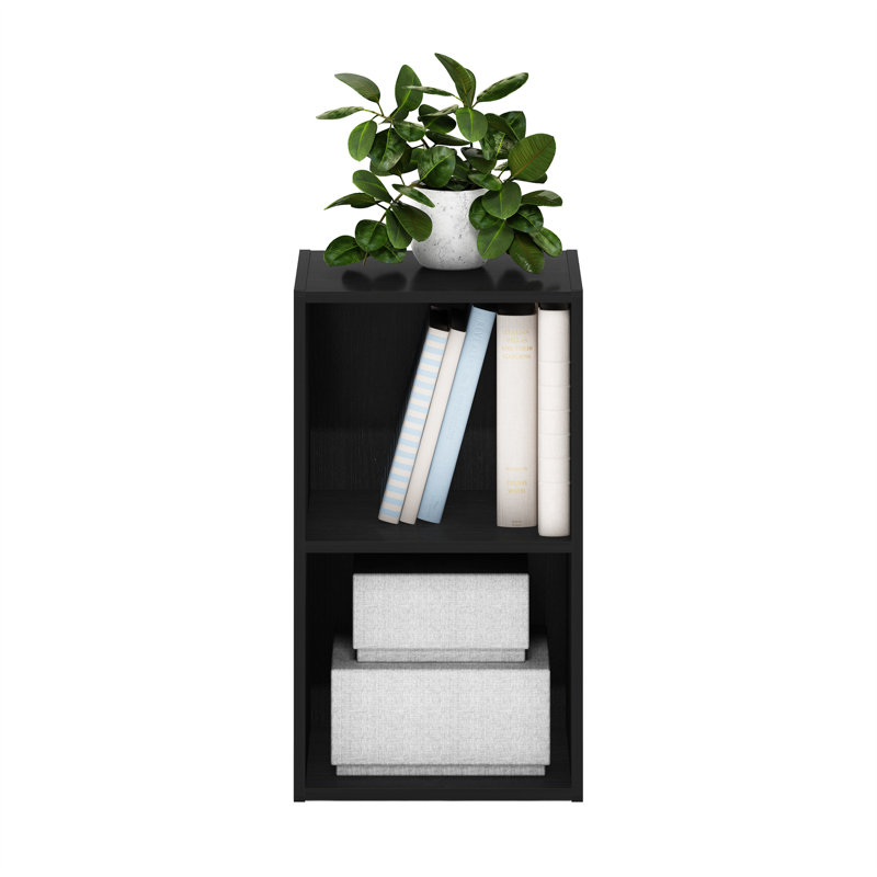 Heintje 2-Tier Open Shelf Bookcase, Blackwood