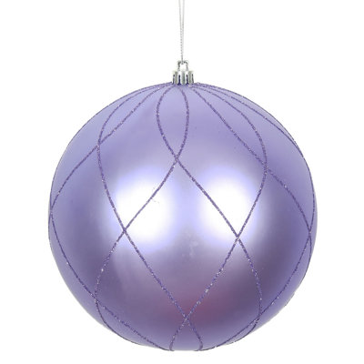 Ornement boule 6 po mat et scintillant