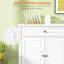 Buffet, armoire de cuisine moderne avec 2 tiroirs et tablettes réglables, armoire à café-717223922