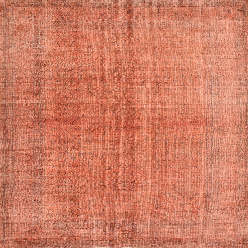 Tapis de zone rouge contemporaine, Carré 7 pi