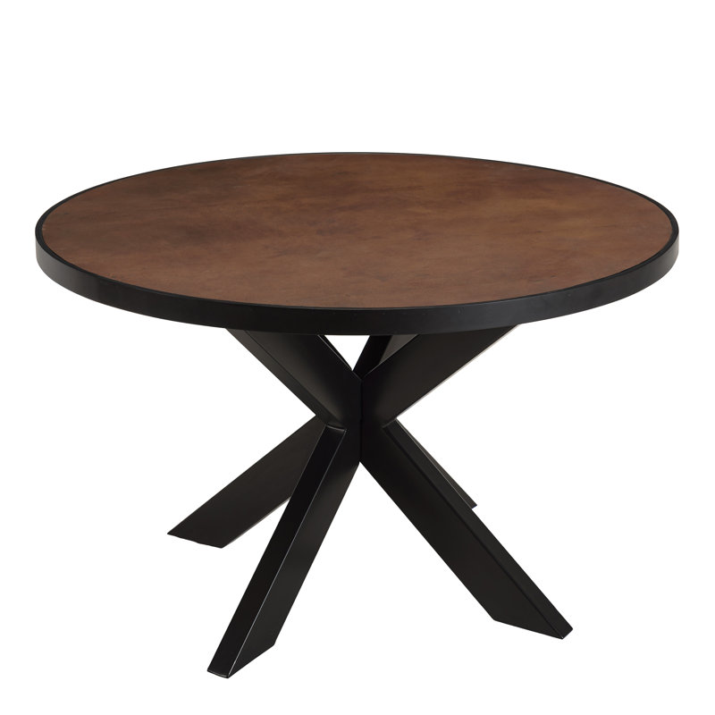 Basile Round Dining Table, Rust
