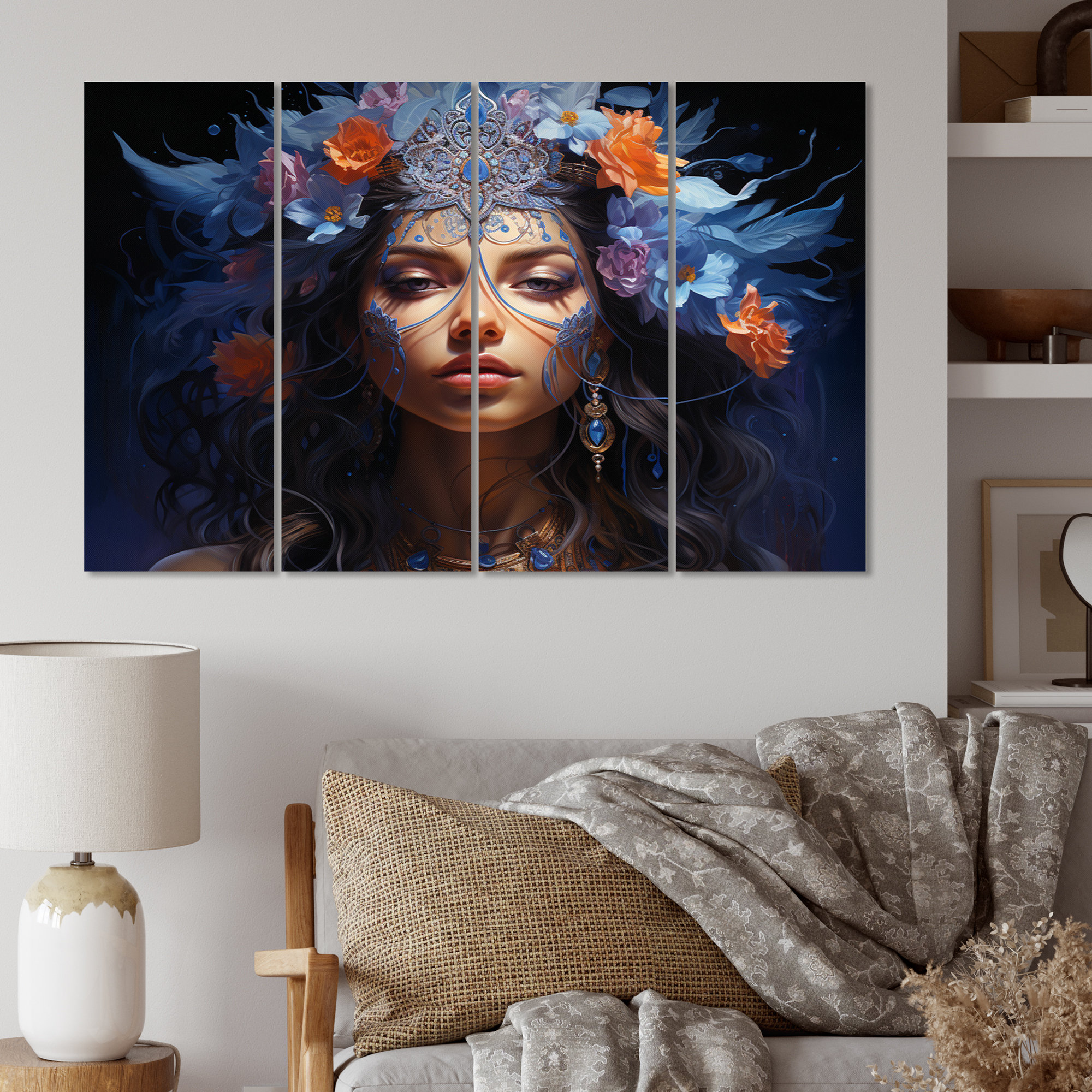 Design Art Hinduisim Art Shaktis Divine II Spiritual Metal Wall Art