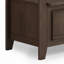 Banc de rangement en bois massif pour hall d'entrée-675634174