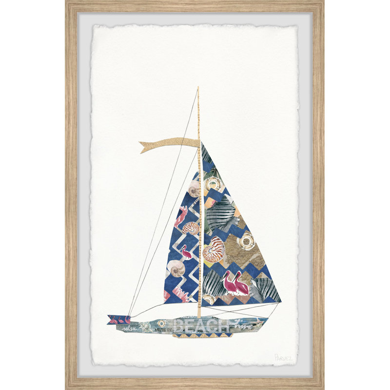 Beach Sailing by Parvez Taj - Single Picture Frame Painting, 30cm H x 20cm W
