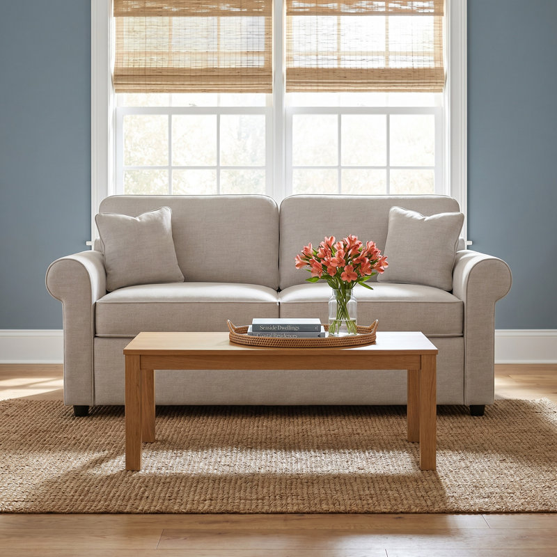Warrington Upholstered 76'' Sofa, Nave Marine Performance Distressed Velvet