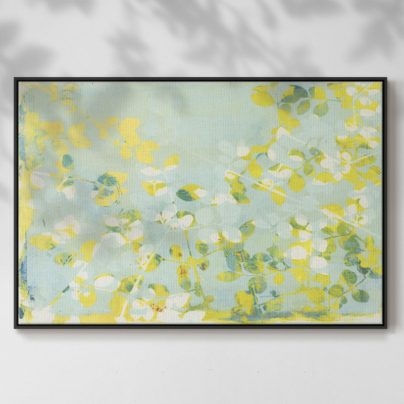 Lumière verte encadrée sur toile, H 17 po x l 25 po x P 2 po, Noir