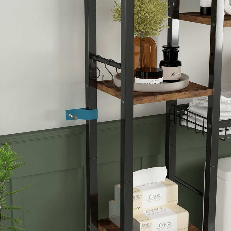 Rangement au-dessus de la toilette à 8 niveaux avec support latéral