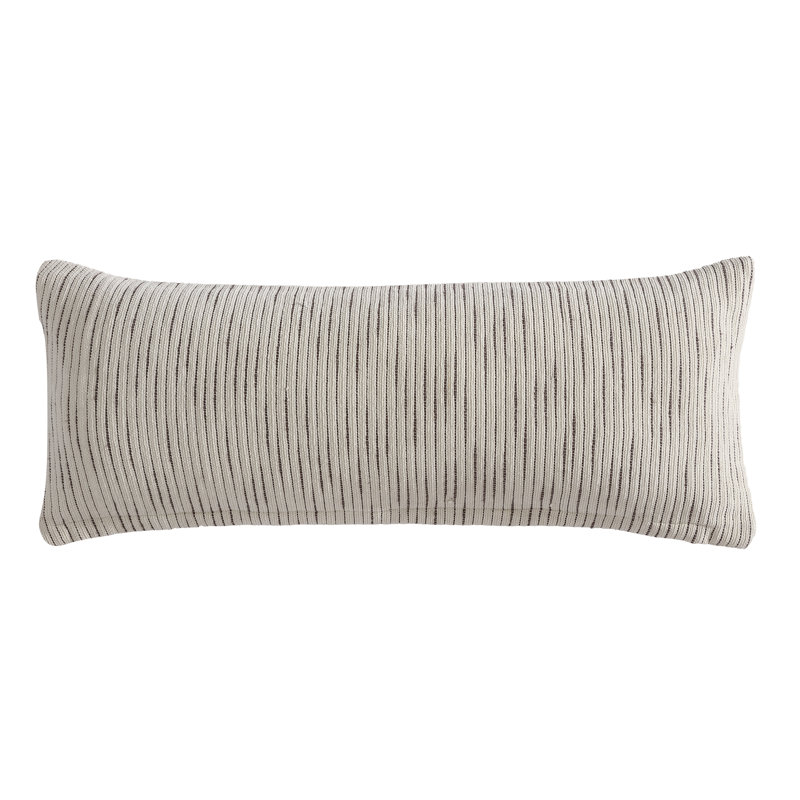 Kids Unisex Cotton Chenille Lumbar Throw Pillow, Light Beige