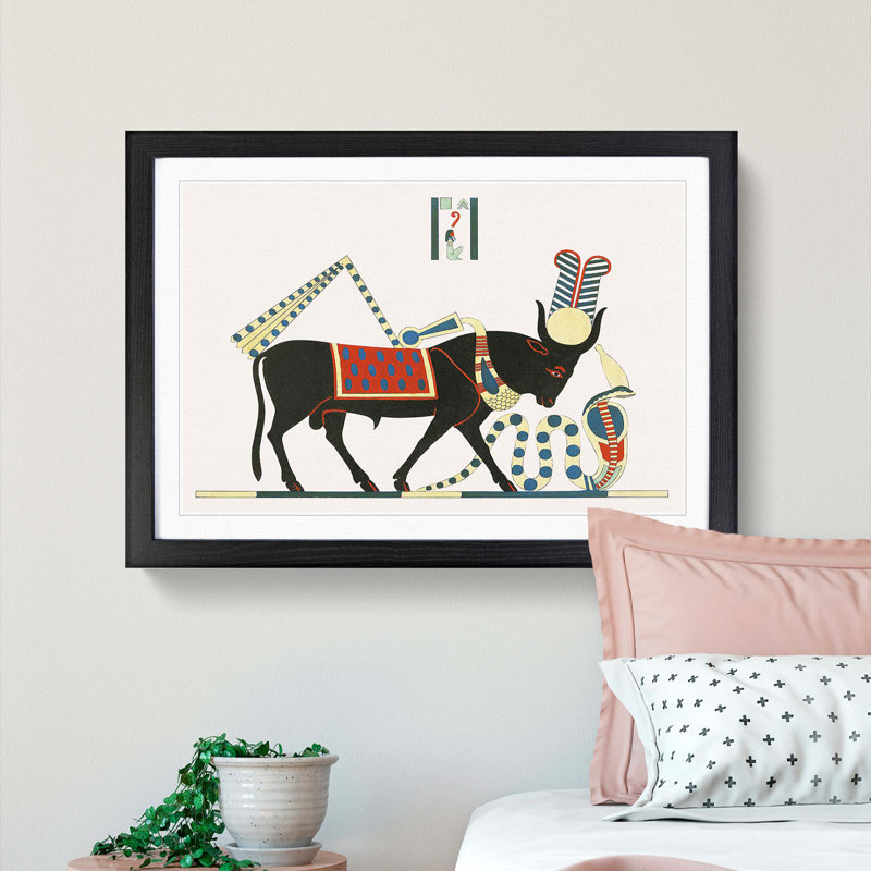 The Apis Bull by L. Dubois - Picture Frame Graphic Art Print, 50cm H x 76cm W x 2cm D, Black