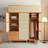 Simple Solid Wood and Rattan Woven Wardrobe