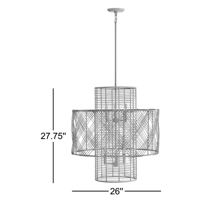 Brooke 6 - Light Tiered Chandelier, Black