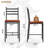 Counter Height Bar Stools with PU Upholstered Seat and Metal Frame for Kitchen Island, Counter Bar, Dining Room-857902785-857902815-857902787