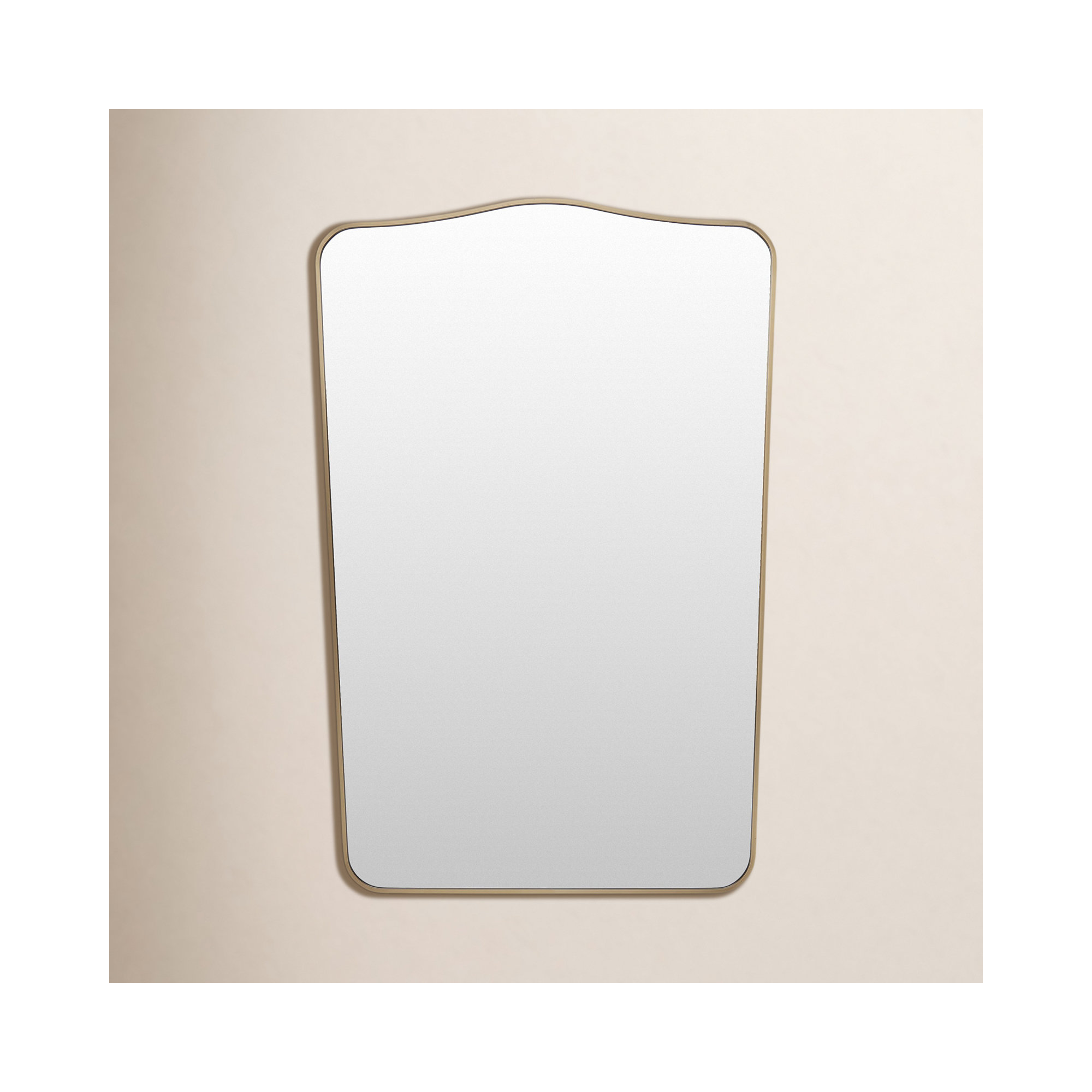 Bellona Aluminum Arch Wall Mirror, Cooper