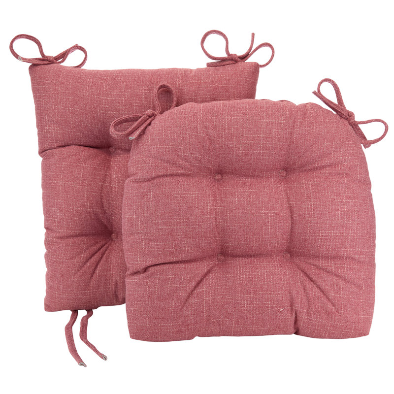 Ensemble de coussins de chaise berçante antidérapant, Vieux rose