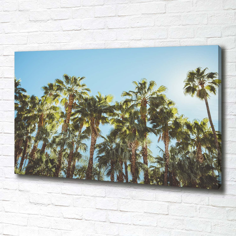 High Palm Trees - Print, 70cm H x 100cm W x 2cm D, Canvas