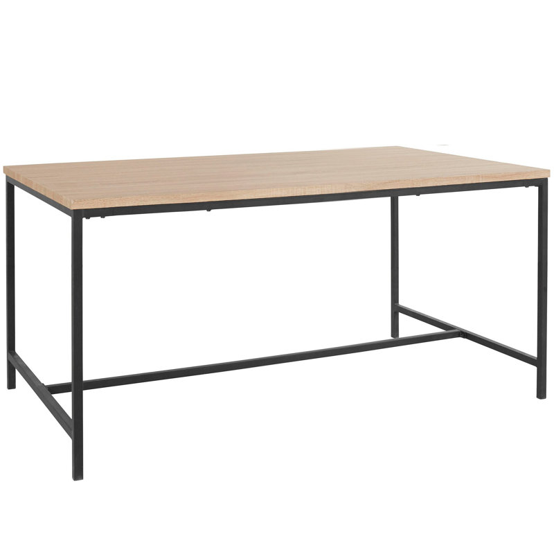 Nawatha Metal Base Dining Table, 76cm H x 90cm W x 160cm L