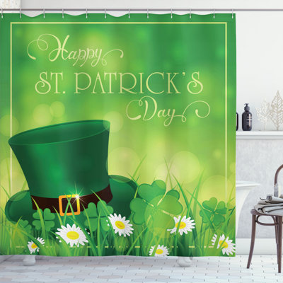 Rideau de douche simple et joyeux jour de la Saint-Patrick pour la journée de la culture