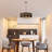 Modern Luxury 4-Light Black Lace Drum Crystal Chandelier with Adjustable Gold Chain