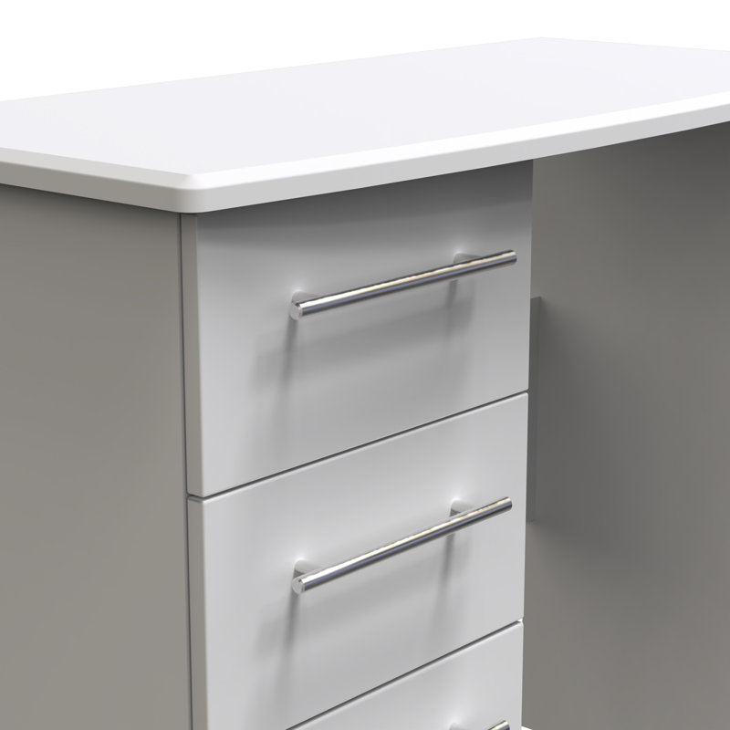 Fully Assembled Levine Dressing Table, Grey Matt