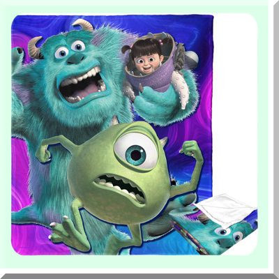Monsters Inc Cozy Silk Touch Throw Blanket - 50x60 Inches, Monster Run Design