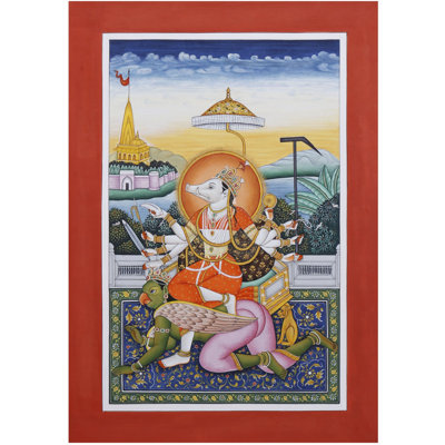 Goddess Varahi (One Of The Saptamatrikas) | Watercolor On Paper