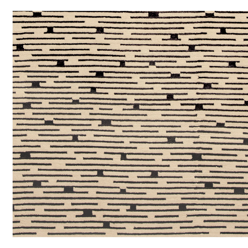 Hand Woven Wool Abstract Area Rug, Rectangle 8' x 10'