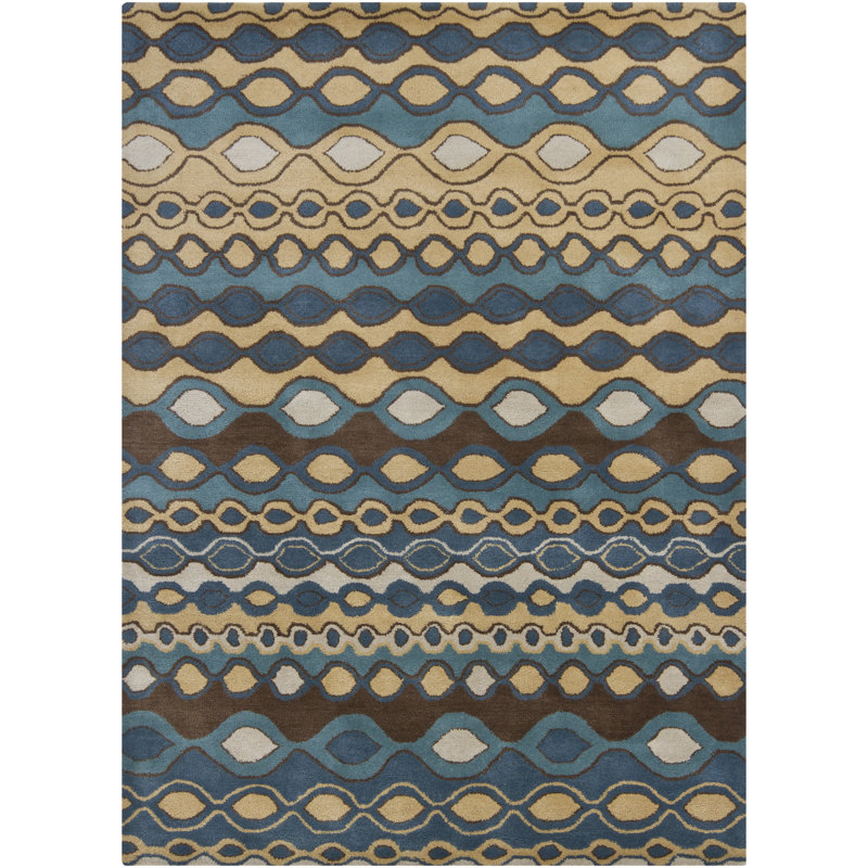 Abbeville Area Rug, Rectangle 7' x 10', Blue/Brown