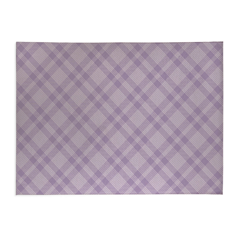 Cylie Tartan Indoor Doormat, Purple, 60" W x 84" L