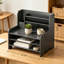 Organisateur de bureau en bambou avec bac à lettres à 3 niveaux, porte-courrier et rangement pour dossiers papier, trieur de dossiers de comptoir pour papiers A4, cahiers, fournitures de bureau